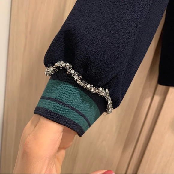 Zara Long Sleeve Blouse with beaded details - L - Picture 8 of 10